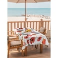 thumbnail image 2 of Outdoor Tablecloth with Umbrella Hole for Patio/Picnic/Party/Camping, Red Poppy Waterproof Table Cloth Rectangle Table Cover Washable, Spring Summer Flowers Botanical Watercolor (52"x 70"), 2 of 8