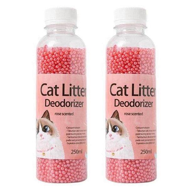 2X 300G Limpieza de Inodoros para Gatitos, Perla Desodorante para para Gatos, Artefacto Que Absorbe el Olor de Mascotas con CarbóN Activado, Hedor A para Gatos-C