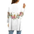 thumbnail image 5 of Dyegold 3/4 Sleeve Cardigans for Women Casual Drape Open Front Lightweight Summer Fall Cardigan High Low Hem Jackets Kimono, 5 of 5