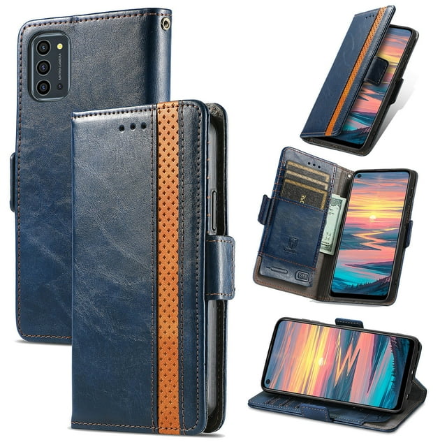 Étui pour OUKITEL K9 Pro, Couverture Portefeuille en Cuir, Étui Folio, Design à Rabat, Fermeture Magnétique - Bleu
