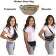 thumbnail image 4 of Men's Women's Leather Fanny Pack Waist-Pack Cellphone Holder Crossover Bag, 4 of 6