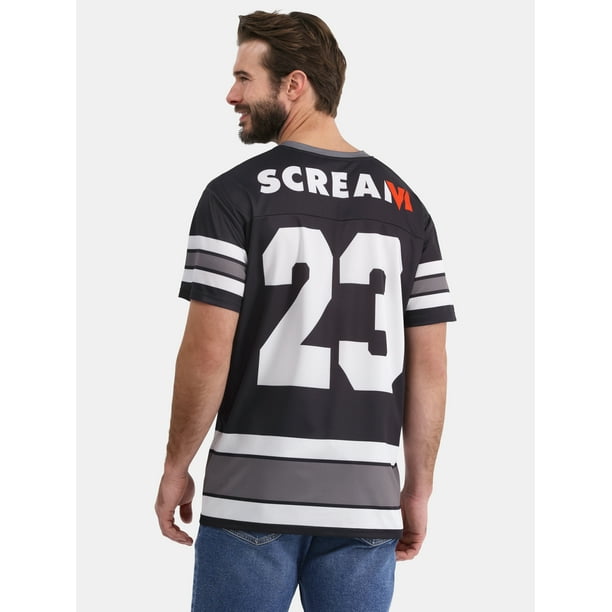 Scream Ghostface Men's and Big Men's Graphic Mesh Soccer Jersey