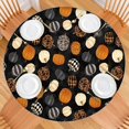 thumbnail image 2 of Halloween Patterned Pumpkins Round Fitted Tablecloth with Elastic Edge,Dining Table Cover Waterproof,Outdoor Round Tablecloth for Camping,Dining,Indoor and Outdoor, 2 of 7