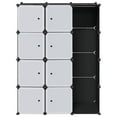 thumbnail image 3 of vidaXL Modular Cabinet with 9 Compartments 14.6"x45.3"x59.1" Black and White, 3 of 7