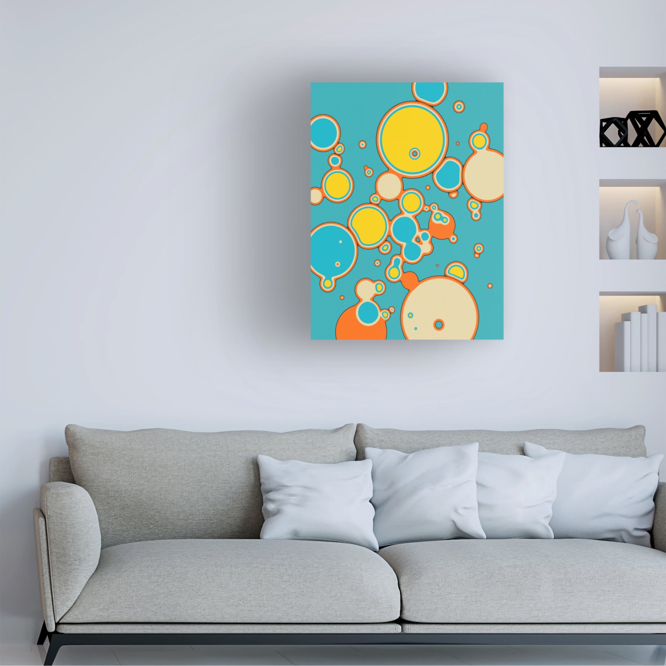 Trademark Fine Art Jazzberry Blue Interaction 2 Canvas Wall Art