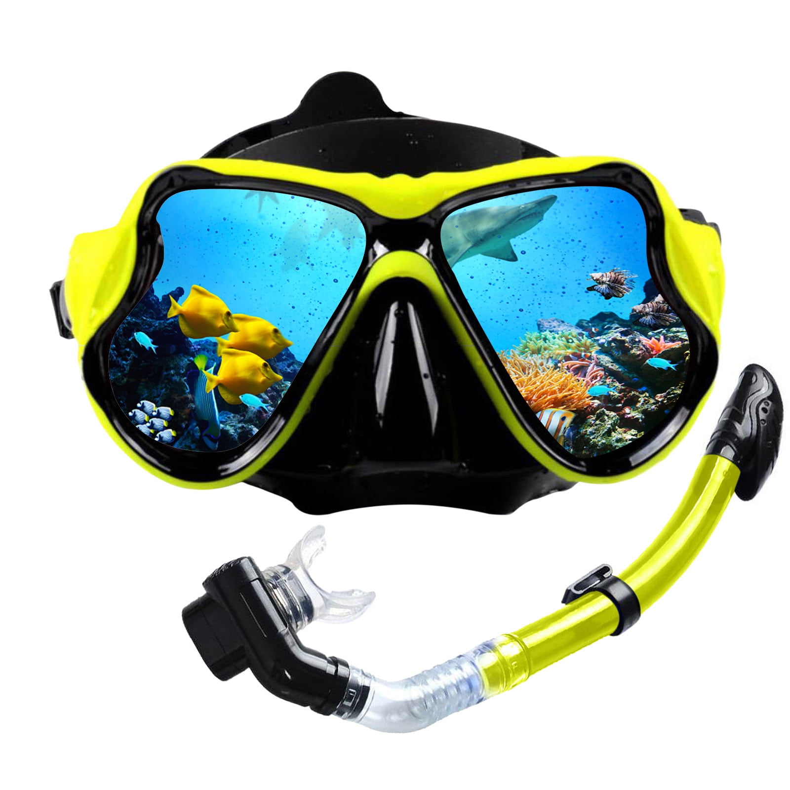 Details about   Adult Diving Mask Snorkel Set Silicone Full Dry Swimming Anti-Fog Tube/Goggles 