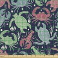 thumbnail image 2 of Ambesonne Nature Art Fabric by the Yard Upholstery, Colorful Sea Animals, 1 Yard, Multicolor, 2 of 5