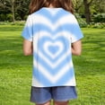 thumbnail image 2 of YAYUBA Shirts for Girls 10-12 Letter Graphic Printed Round Neck Back To School Short Sleeve T Shirt Cotton Dress Shirt Preppy Girls Summer Tops T-Shirts, 12-13 Years, Blue, 2 of 7