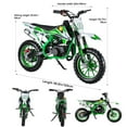 thumbnail image 6 of Seipouy 49cc 2-Stroke Dirt Bike, Gas Dirt Bike for Kids, Off Road Mini Motorcycle, Pocket Motorbike with Front Rear Disc Brakes, Racing Max Speed 40KM/H, 6 of 10