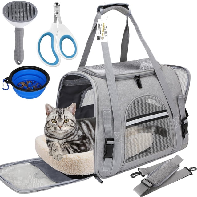 Bolsa de transporte para mascotas SZZJKJ aprobada por la aerolínea para gatos y perros de 9 kg