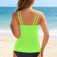 thumbnail image 4 of UJNDER Swimsuit Tops for Women High Waisted Tankini Top with Swim Shorts Plus Size Two Piece Swimsuit Style Womens Swim Tops Green M, 4 of 6