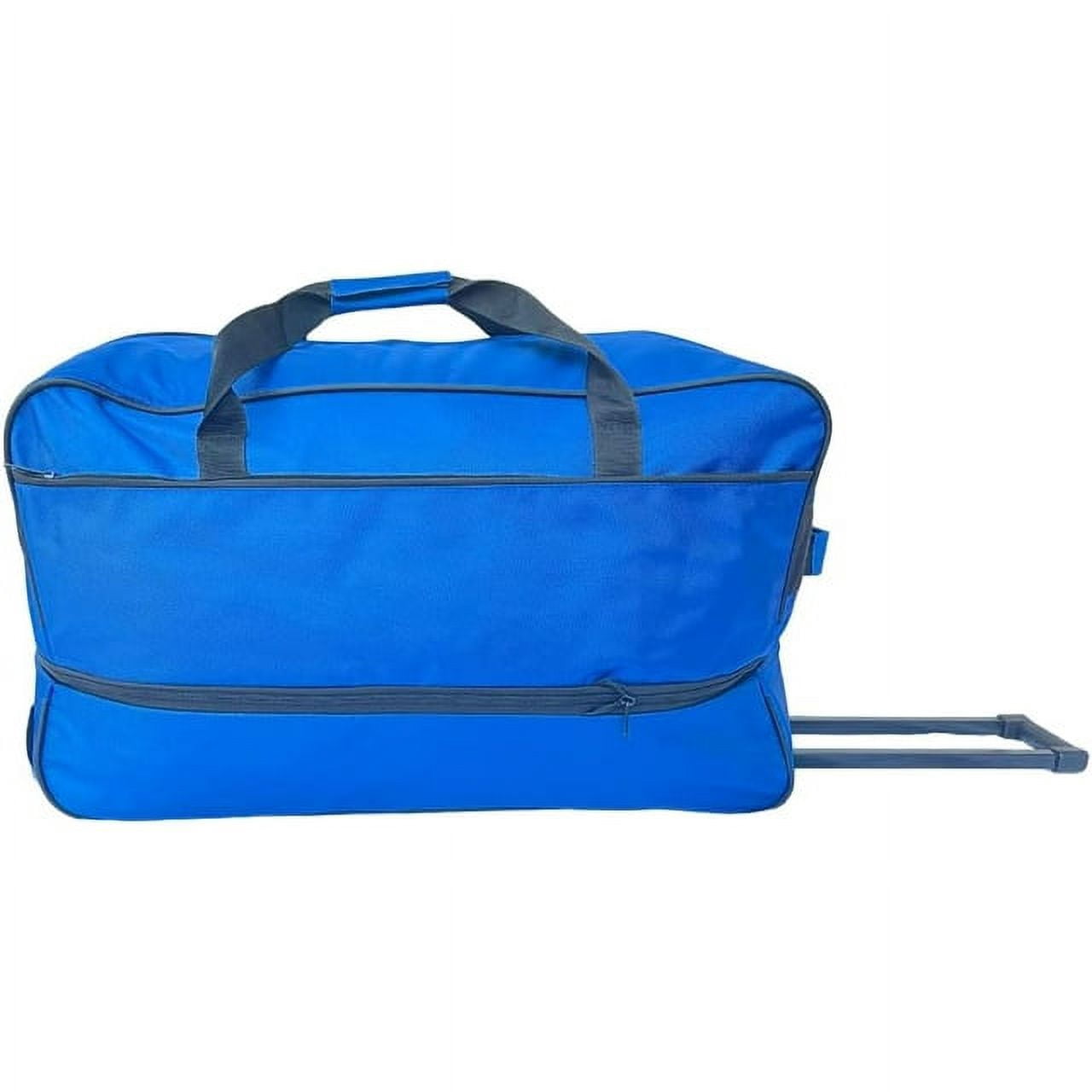 X Factor 28" Rolling Duffel Bag, Blue, Multi-Pocketed, Heavy-Duty, Collapsible, Telescoping Handle - Effortless Travel