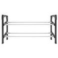 Extendable Shoe Rack with 2 Shelves, Organize Your Shoes Efficiently