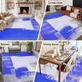 thumbnail image 5 of 6'x9' Area Rugs, Blue Purple Grey Indoor Outdoor Area Rug for Living Room Bedroom, Contemporary Abstract Geometric Oil Painted Washable Bathroom Rugs Kitchen Floor Carpet Mats Home Decor Aesthetic, 5 of 8