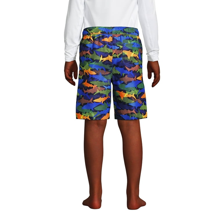 Lands end boys swim trunks best sale