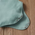 thumbnail image 4 of Scyoekwg Baby Clothes Clearance Infant Newborn Baby Boys Girls Set Outfits Solid Color Button Round Neck Ribbed Bodysuits and Elastic Pants 2pcs Sets Mint Green18-24 Months, 4 of 8