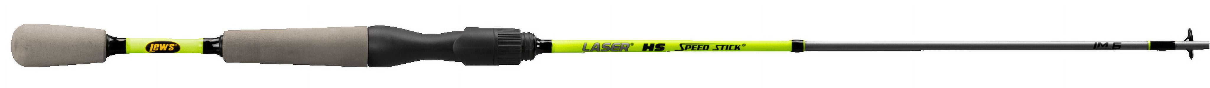 (2 pack) Lew's Laser HS Spinning Fishing Rod, 6-Foot 6-Inch Fishing Rod, Medium Action IM6 Graphite Rod, Yellow/Black
