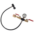 thumbnail image 1 of Adaptador de manguera de 24 pulgadas con válvula doble para llenado de CO2 con manómetro de 3000 psi para tanque Sodastream G1/2, 1 of 12