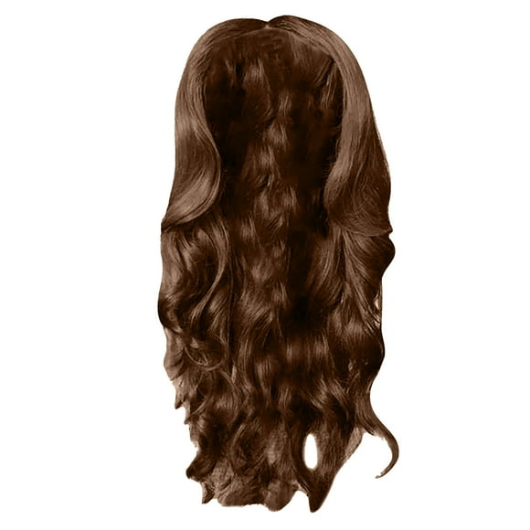 Pisexur Belleza Maquillaje Peluca de cabello rizado pequeño para mujer, con rizos ondulados, alisable y doblable, 71 cm (castaño claro)para mujeres y hombres