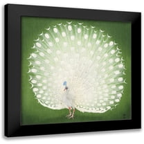Koson, Ohara 12x12 Black Modern Framed Museum Art Print Titled - PeacockÂ 