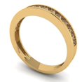thumbnail image 2 of 0.84 ct Brilliant Princess Cut Simulated Champagne 14k Yellow Gold Stackable Band SZ 5.5, 2 of 6