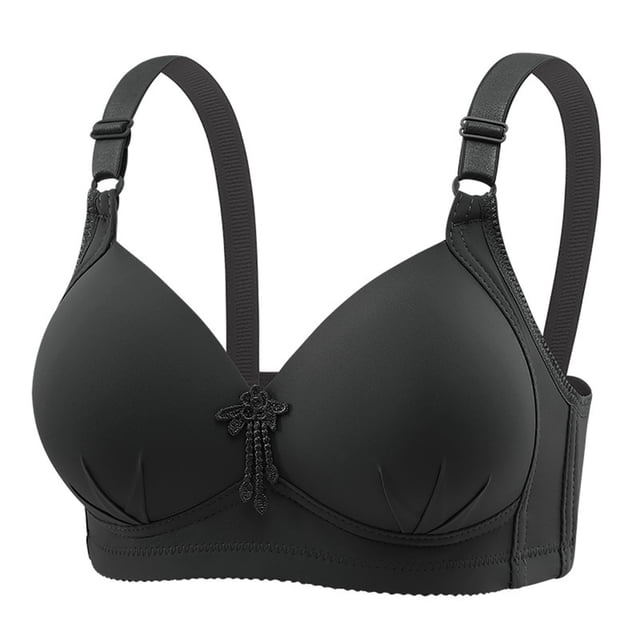 LOVZFMLL Soutiens-Gorge pour Femmes Grande Taille Rehausseur Réglable Respirant Sans Armatures Noir m
