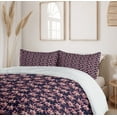 thumbnail image 6 of Ambesonne Floral Duvet Cover Sets, Hand Drawn Orchid Petals, 2-Queen, Indigo Dried Rose White, 6 of 7