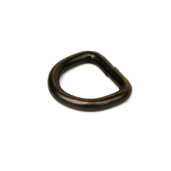 Country Brook Design® 3/4 Inch Aged Bronze Welded D-Rings, 50 Pack