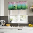 thumbnail image 5 of 2 Pack Valances for Windows, Pink Flowers Window Valances for Living Room/Bedroom/Bathroom, Green Lake Spring Plants Small Boat Light Filtering Kitchen Curtain Valance Window Treatment 42"W x18" L, 5 of 9