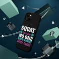 thumbnail image 3 of DistinctInk Tough Case for Apple iPhone 15 (6.1" Screen), Compatible with MagSafe Charging - Squat Because No One Raps About Little Butts, 3 of 6