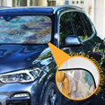 thumbnail image 4 of Foldable Car Windshield Sunshade UV Sun Visor Protector Blocks UV Rays Keeps Vehicle Cool 55x27.6 Inch Elegant Watercolor Butterfly Painting, 4 of 8
