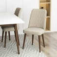 thumbnail image 5 of Ashcroft Aven Modern Solid Wood 63" Rectangular Dining Table in Walnut/White Top, 5 of 5