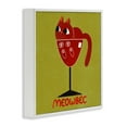thumbnail image 3 of Stupell Industries Meowbec Cat Wine Animals Painting White Framed Art Print Wall Art, 12 x 12, 3 of 8
