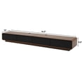 thumbnail image 4 of Blotout 94.5''Minimalist Floating TV Stand, Modern Wall-Mounted Media Console with 4 Drawers for Wall-mounted TV Up to 110'', Walnut & Black, 4 of 9