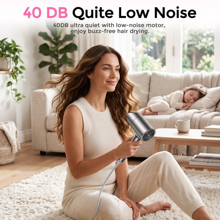 Mguzdi 2200W Professional Ionic Hairdryer, Foldable Design photo 8