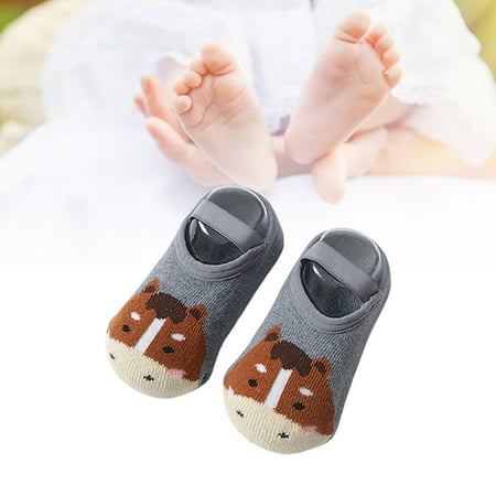 

Baby Non Slip Grip Cotton Animal Ankle Socks with Non Skid Soles for Newborn Toddler Boy Girl