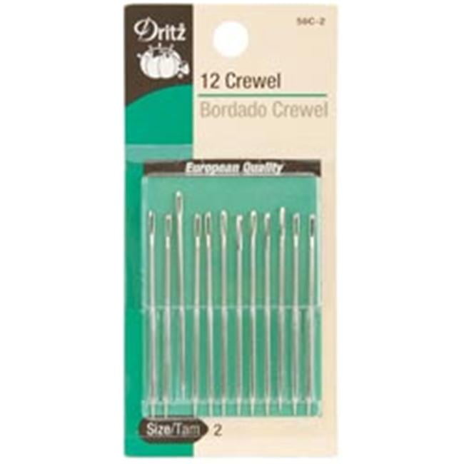 Set of 6 Sewing Size 2 Crewel Needles SINGER Hand 