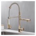 thumbnail image 3 of Black Rose Gold Kitchen Faucet, Nickel Brushed Spring Pull Down Faucets, 2 Functions Stream Spray Hot And Cold Water Mixer Taps ,Easy to Install, 3 of 5