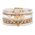 thumbnail image 1 of Pulsera de estilo de moda para mujer, pulsera magnética con diamantes de imitación y cuero artificial de PU suave, 1 of 6