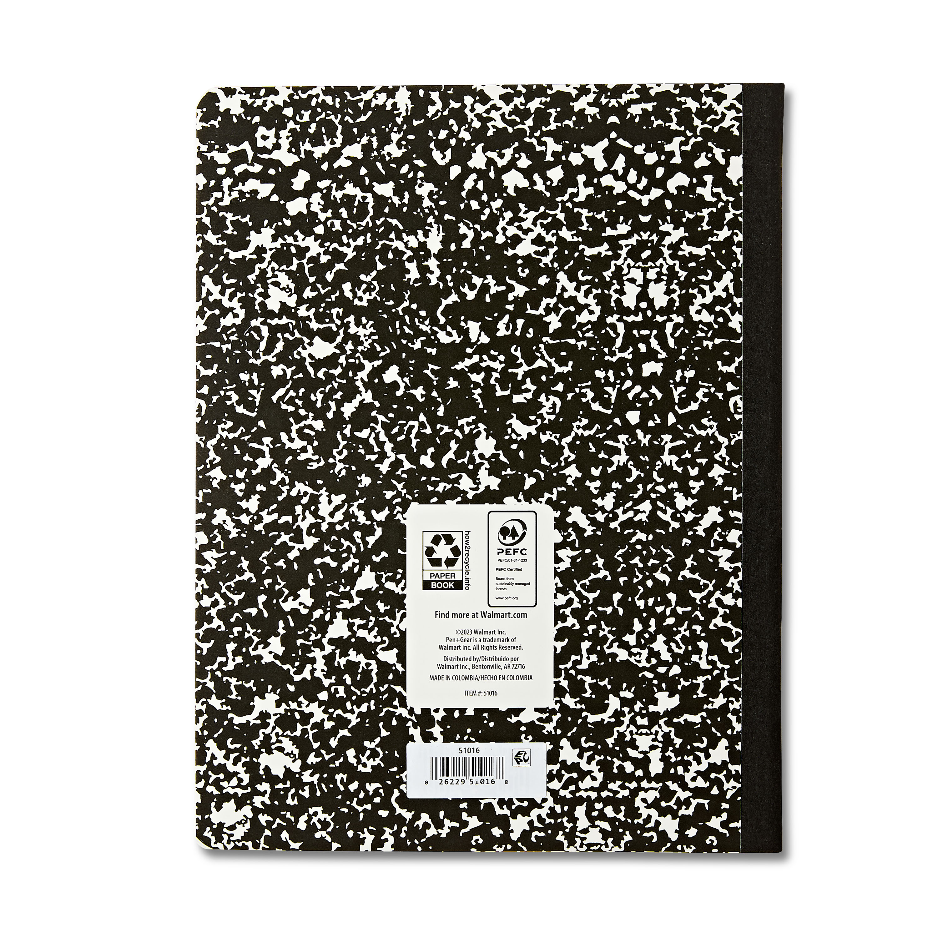 (Paquete de 6) Cuaderno de composición Pen+Gear con rayas universitarias, 7.5 x 9.75 pulgadas, cubierta de mármol, 80 hojas 5