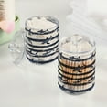 thumbnail image 2 of Yayeee 2 Pack Qtip Holder Bathroom Cotton Swab Canister with Lid Clear Dispenser Set, Light Sharks, 2 of 6