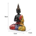 thumbnail image 3 of Escultura de Buda de resina de estilo tailandés, 12 cm, colorida, 3 of 3