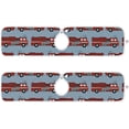 thumbnail image 2 of Coolnut Hand Drawn Fire Trucks 2PCS Faucet Absorbent Mat Kitchen Faucet Sink Splash Guard Microfiber Cloth Faucet Splash Catcher Water Absorbent Mat, Faucet Mat for Kitchen Sink 14x5in, 2 of 7