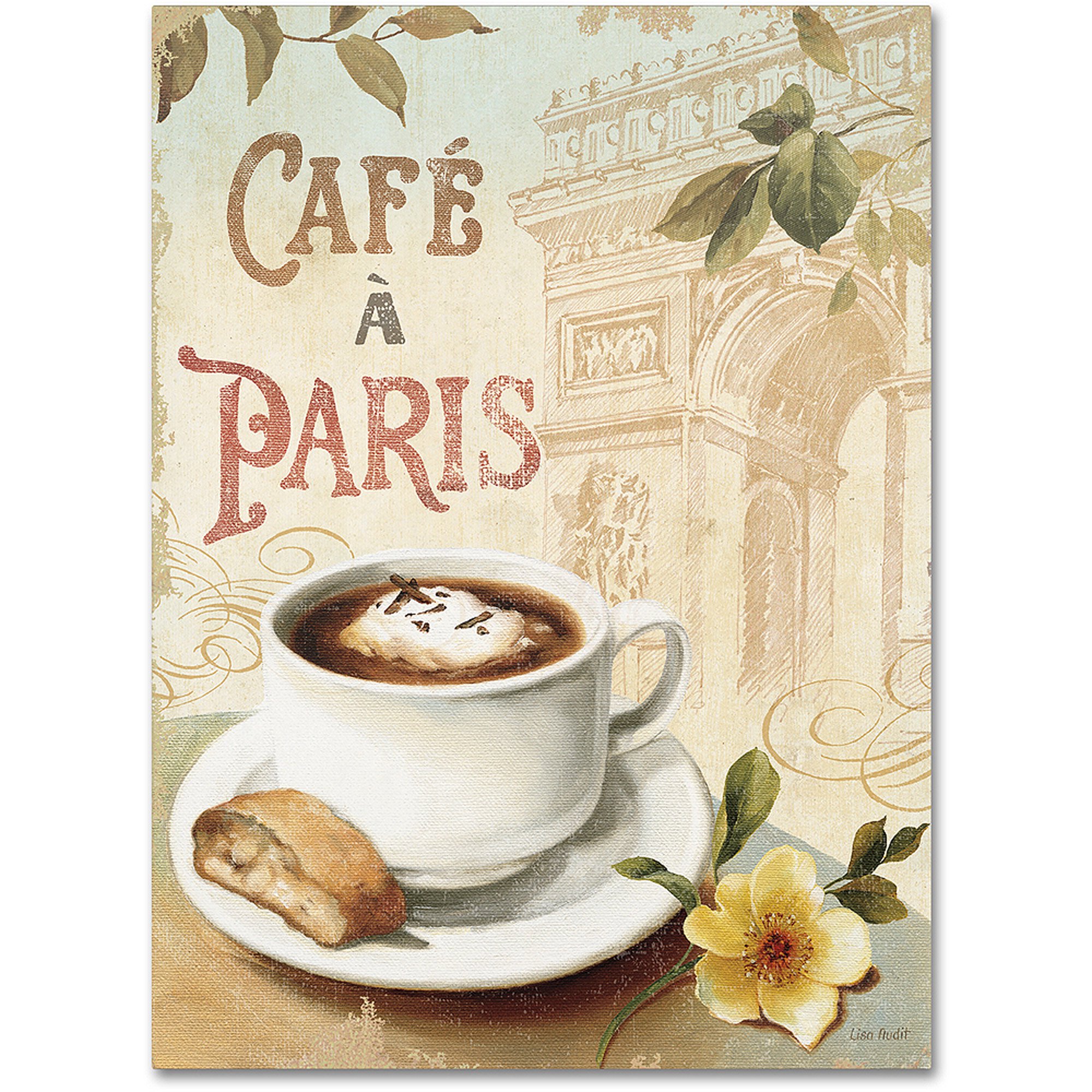 Trademark Fine Art Lisa Audit Cafe in Europe I Canvas Wall Art - 14x19
