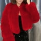 thumbnail image 1 of Chaquetas y abrigos casuales de manga larga sin capucha para mujer, de talla grande, de invierno, cálidos, holgados, con cuello alto, de felpa y pelo, de poliéster., 1 of 4