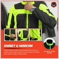thumbnail image 4 of Daniel Smart Men Mesh Motorcycle Jacket Riding Air Motorbike Jacket Biker CE Armored Breathab, 4 of 7