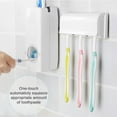 thumbnail image 3 of FashionToothpaste Dispenser With Five Toothbrush Holder Stand Wall Mount Bathroom Toothbrush Family Sets Rack, 3 of 5