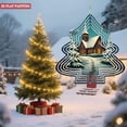 thumbnail image 4 of Metal Hanging Christmas Tree-Shaped Wind Decorations - Elegant Garden Spinners with Layered Concentric Circle Design for Yard, 4 of 7