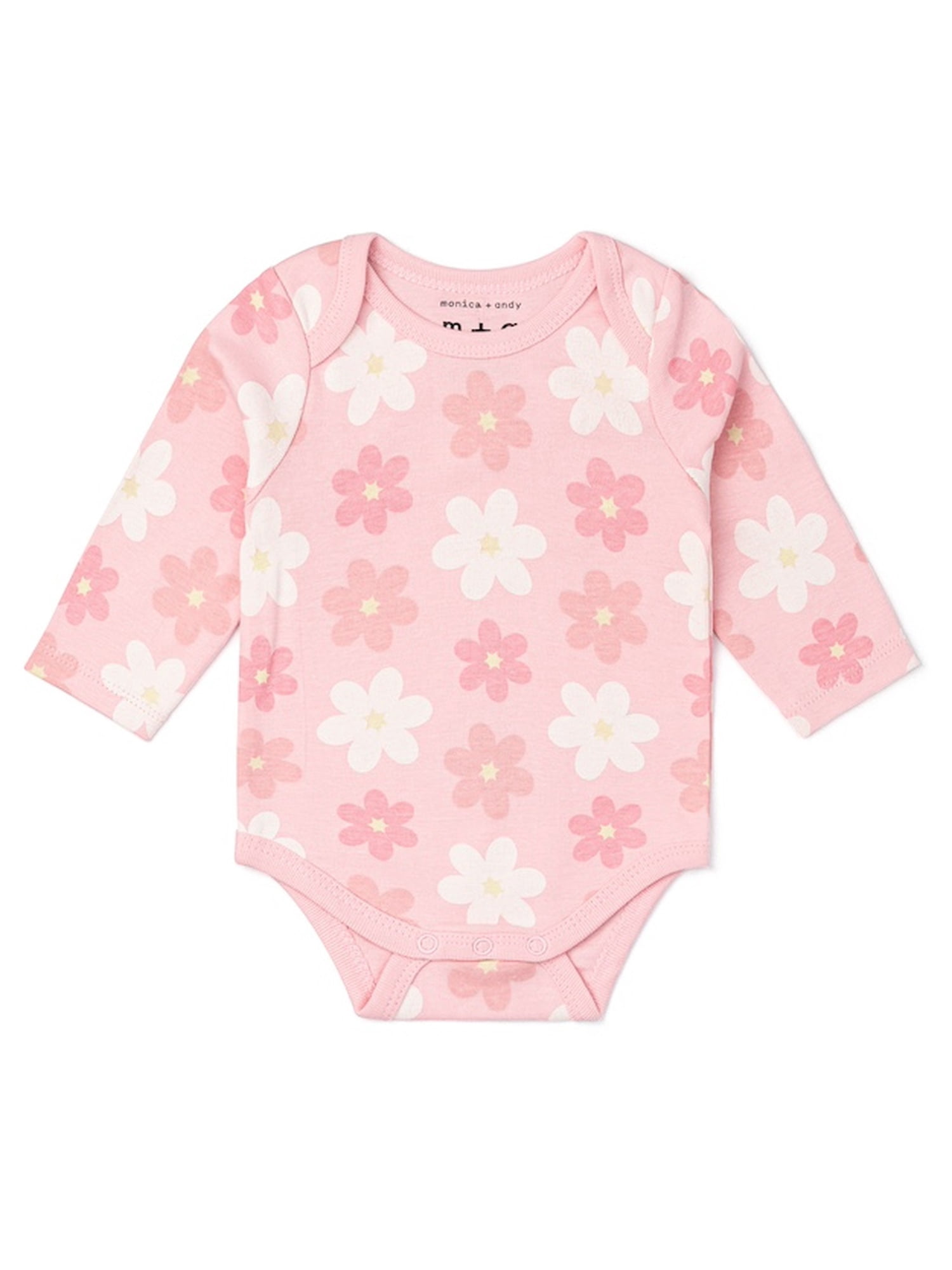 M+A by Monica + Andy Organic Cotton Gender Neutral First Moves Bodysuit + Groove Pant Set, Sizes Newborn -24 Months