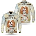 thumbnail image 3 of Cute Cavalier King Charles Spaniel Loves Dad Happy Father's Day All Over Print 3D Baseball Jacket Dog Lover Gifts Bomber Jacket Softball - 12008, 3 of 6